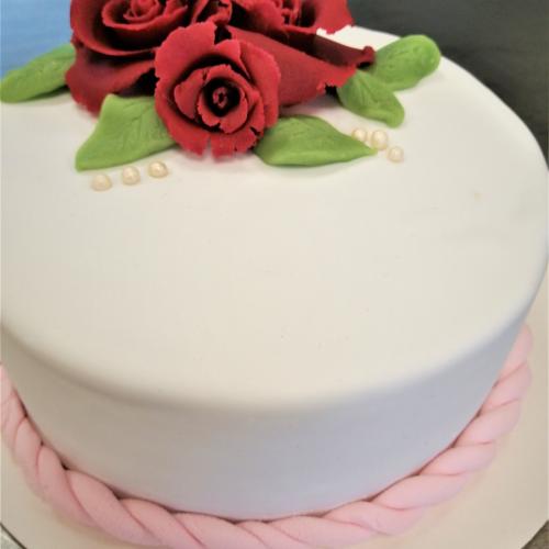 Fondanttorte Rosen 